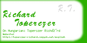 richard toperczer business card